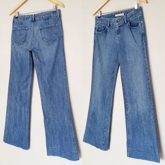 J Brand Monroe Wide Flared Leg Jean Haight Light Wash 27 Full Length Y2K Retro - Picture 4 of 14